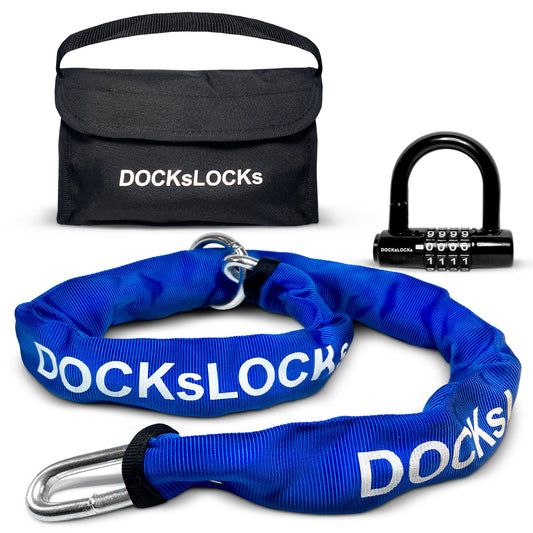DocksLocks cut-resistant 8mm security chain with lock