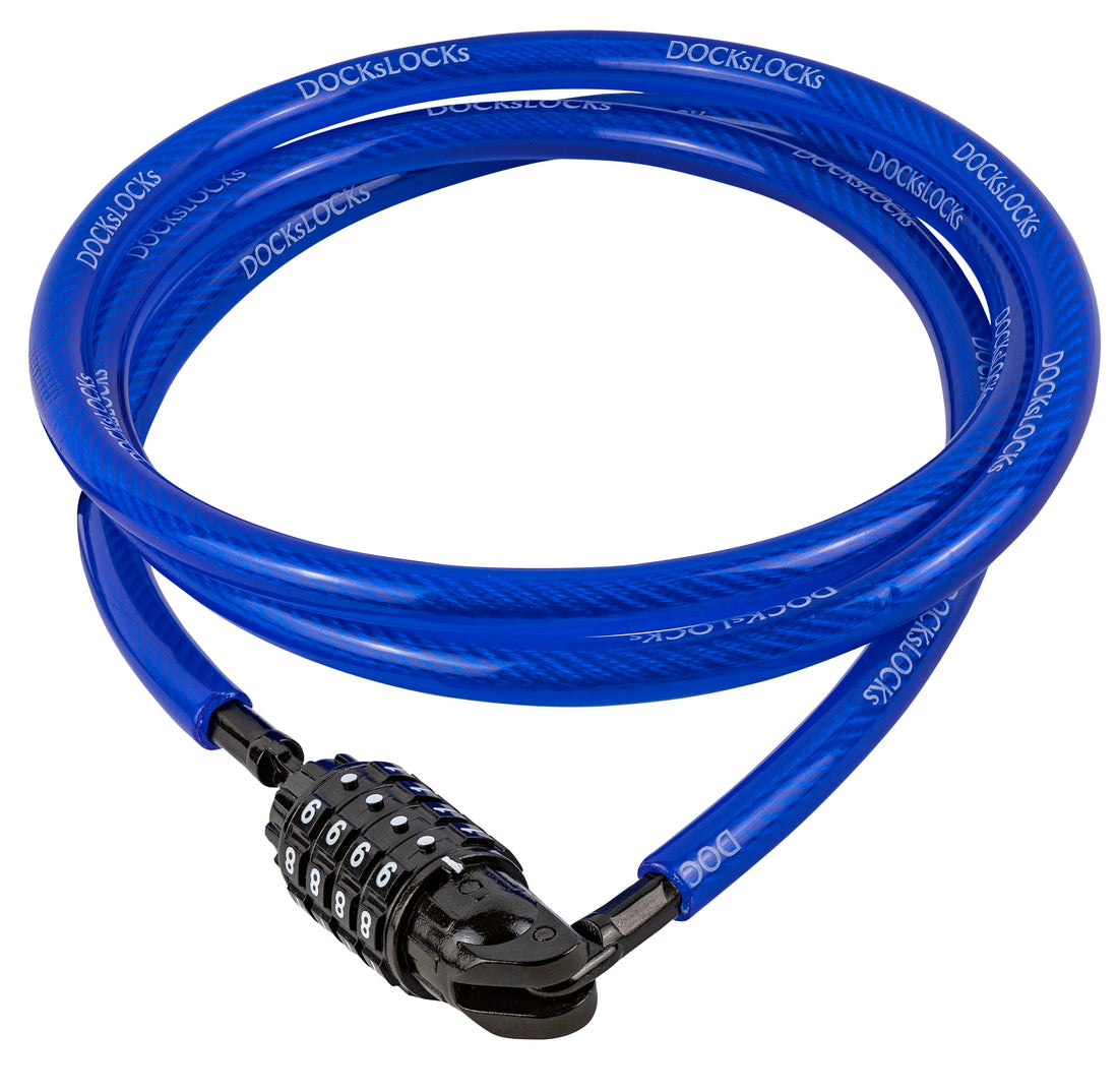 DocksLocks compact 5ft combination cable lock, ideal for travel