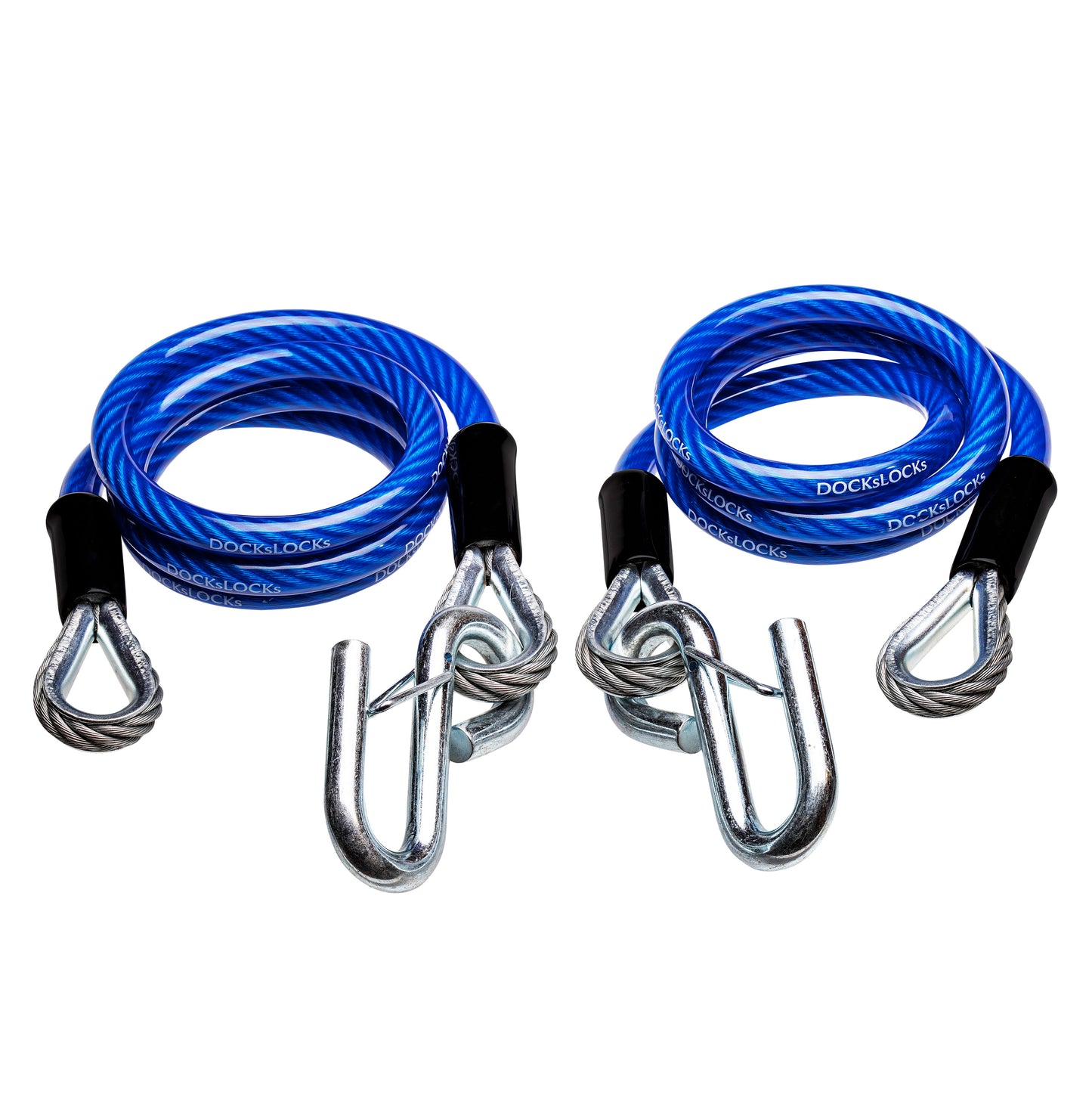 Câbles de sécurité pour remorque DocksLocks® avec loquets de sécurité à mousqueton, longueur de 48 po, paquet de 2