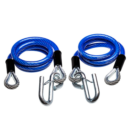 Câbles de sécurité pour remorque DocksLocks® avec loquets de sécurité à mousqueton, longueur de 48 po, paquet de 2
